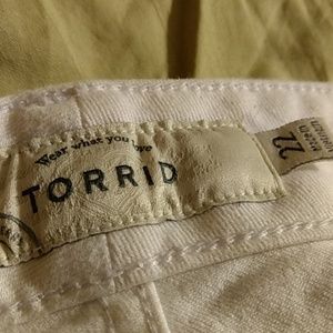 Torrid white denim shorts